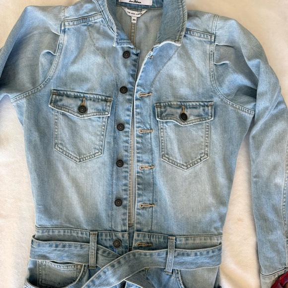 SAM EDELMAN The Jazzy Denim Jumpsuit Overall Size XS - Picture 5 of 11